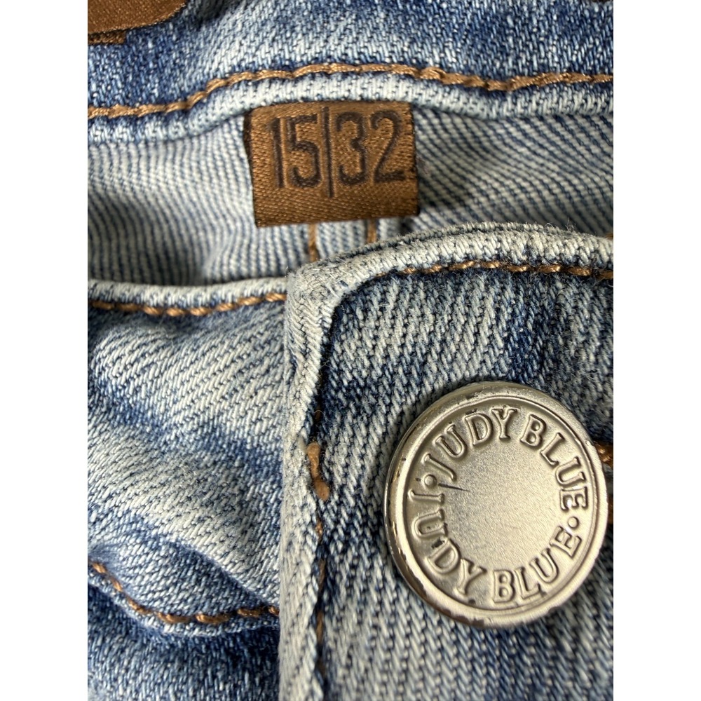 Judy Blue Slim Fit Denim Jeans Stretch Size 15/32 JB88980 LT 32x28 - Picture 7 of 9